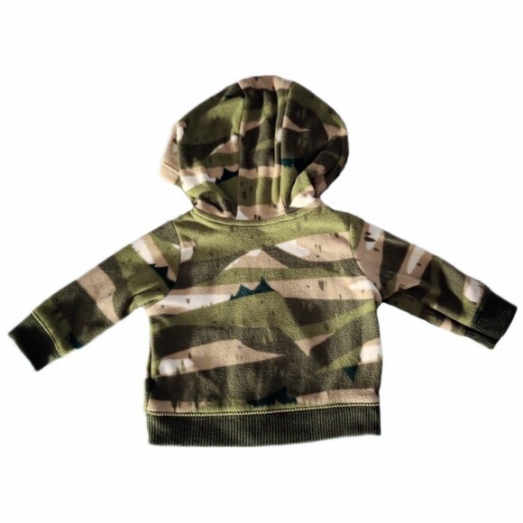 Carter's Army Camo Fleece Hoodie sz NEWBORN Boys - Picture 4 of 6
